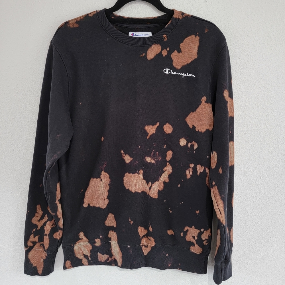 Mens Champion tie dye crew sweatshirt size small